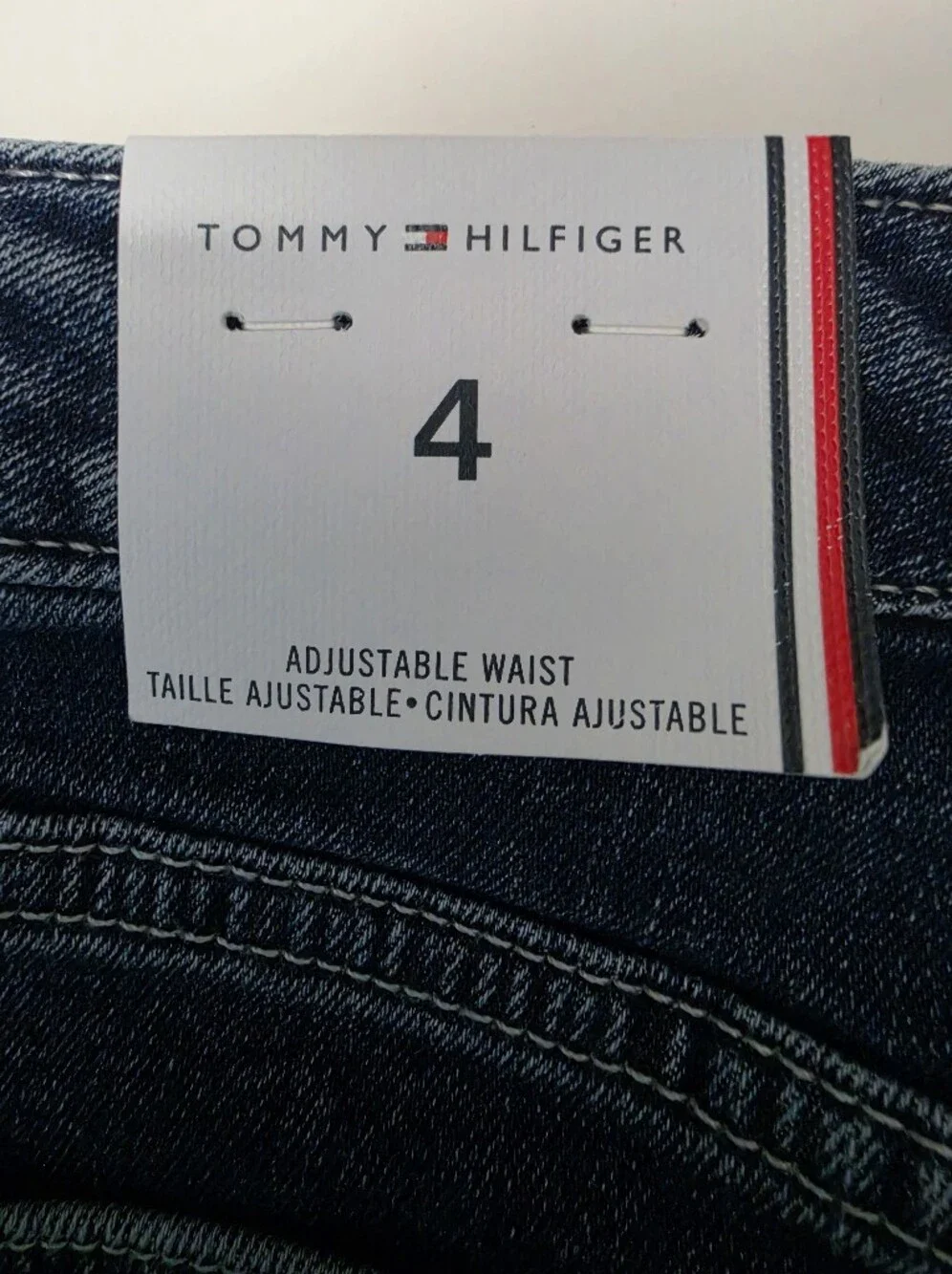 Tommy Hilfiger Kids Girls Wide Leg Cargo Utility Style Blue Jeans Sz 4
